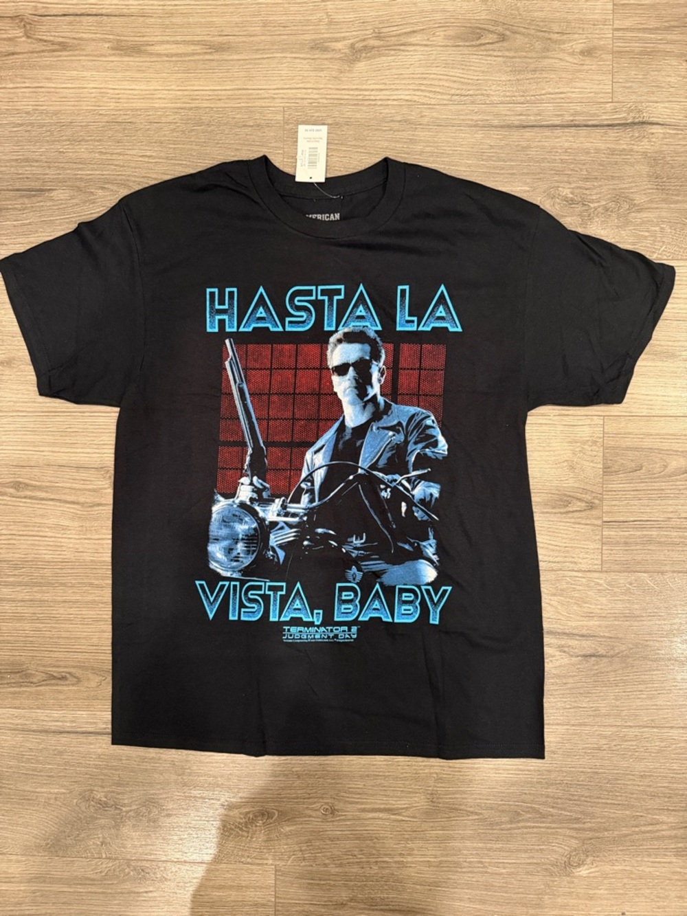 Terminator 2 Judgement Day Hasta La Vista, Baby Black Tee Men’s Size Large